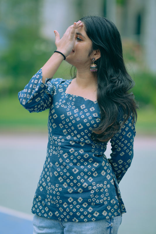 Indigo Breeze Printed Kurti