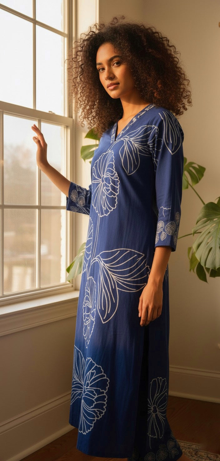 Royal Blue floral Co-ord Set